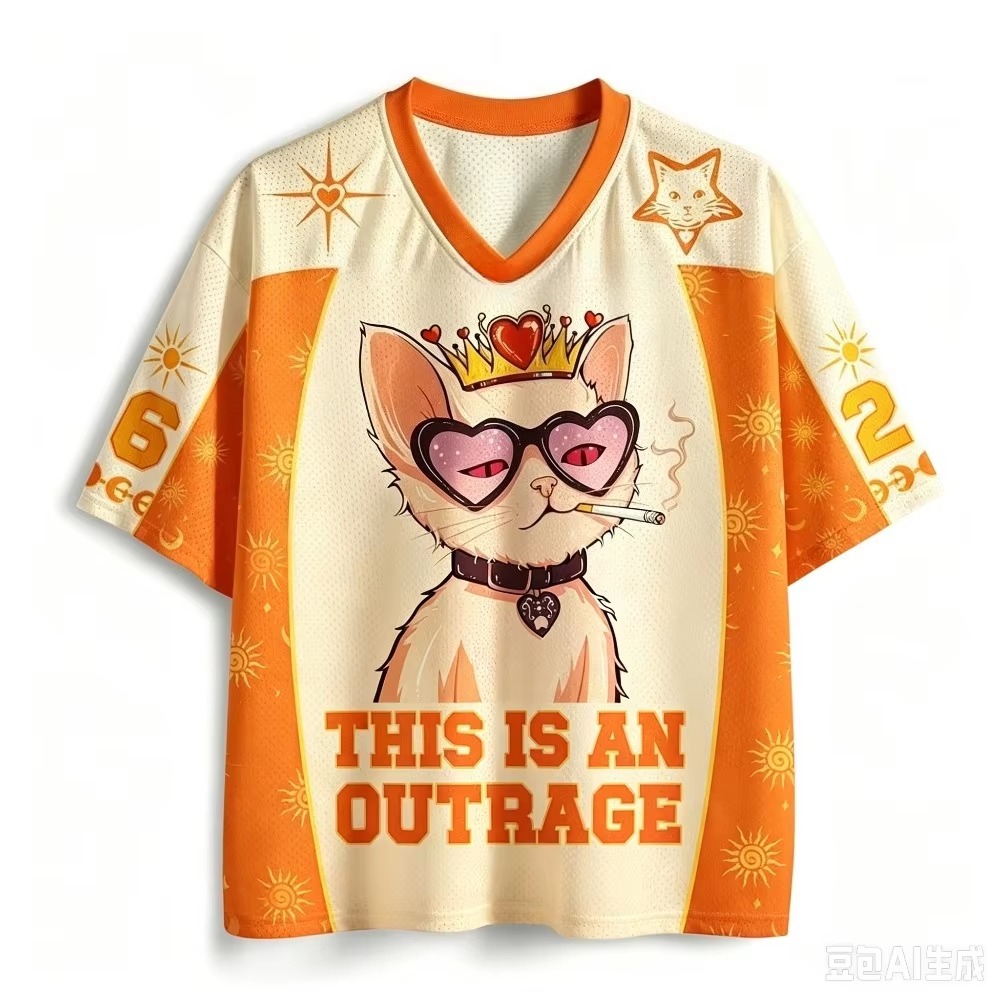 Queen Cat Pattern 3D Printed M - Queen Street Fashion 评论和价格