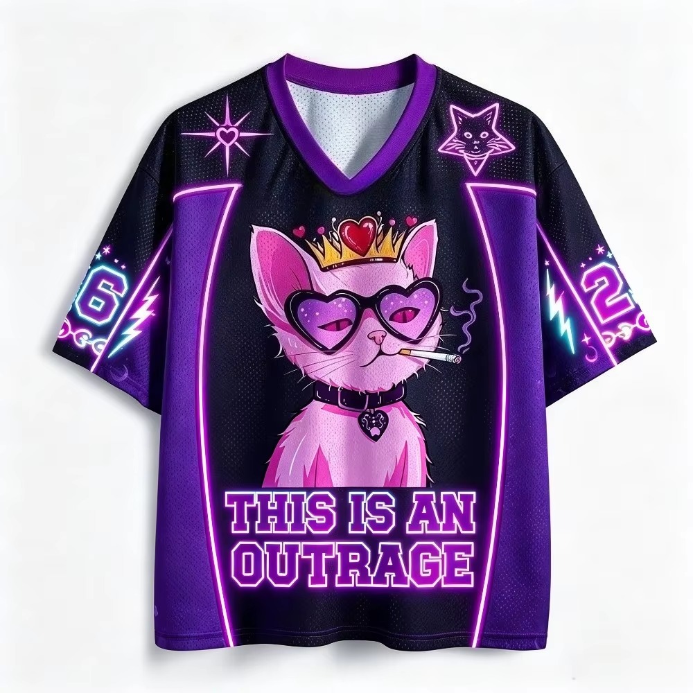 Queen Cat Pattern 3D Printed M - Queen Street Fashion 评论和价格
